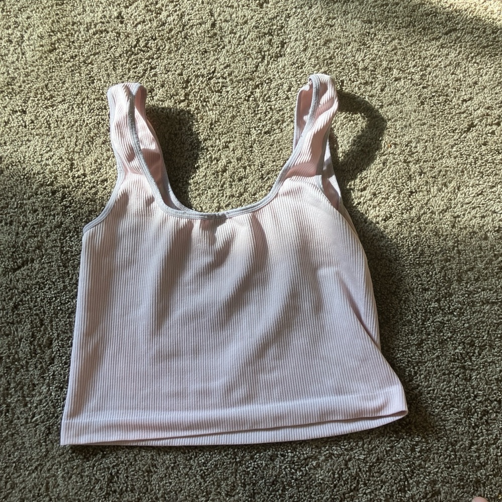 Pink Ribbed Women's Top